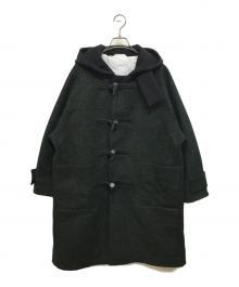 OVERCOAT（オーバーコート）の古着「YOKE SLEEVE OVERCOAT WITH HOOD IN SPECKLED WOOL MELTON」｜FOREST GRN