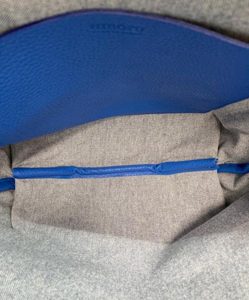 HIROFU（ヒロフ）HIROFU (ヒロフ) 【ジータ】ジャガードレザーコンビトートバッグ M ブルーの古着・服飾アイテム