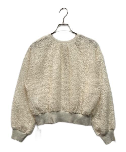 NOLLEY'S（ノーリーズ）NOLLEY'S (ノーリーズ) 2WAYカットジャガードラメ配色カーディガン アイボリー サイズ:38 未使用品の古着・服飾アイテム