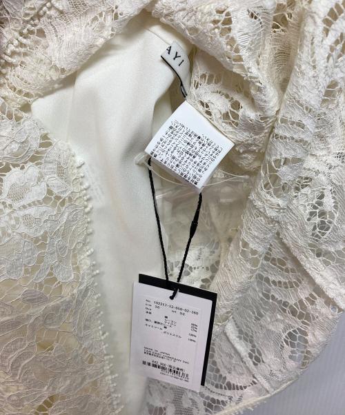 ANAYI（アナイ）ANAYI (アナイ) アイビーリバーレース クルーネックブラウス アイボリー サイズ:36 未使用品の古着・服飾アイテム
