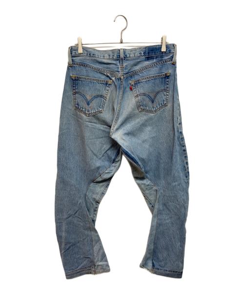 Rebuild by Needles（リビルドバイニードルス）Rebuild by Needles (リビルドバイニードルス) 再構築立体裁断デニムパンツ ブルー サイズ:W34の古着・服飾アイテム
