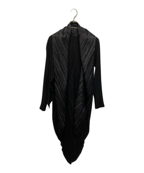ISSEY MIYAKE FETE（イッセイミヤケフェット）ISSEY MIYAKE FETE (イッセイミヤケフェット) 変形プリーツカーディガン ブラック サイズ:3の古着・服飾アイテム