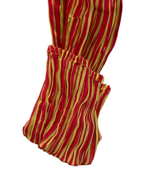 ISSEY MIYAKE（イッセイミヤケ）ISSEY MIYAKE (イッセイミヤケ) 切替プリーツカットソー ピンク×ブラック サイズ:2の古着・服飾アイテム