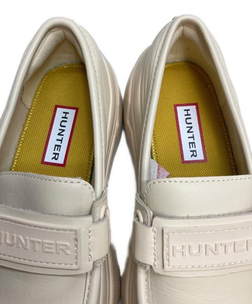 HUNTER（ハンター）HUNTER (ハンター) リファインド エクスプローラー フラットフォーム ローファー ホワイト サイズ:UK3の古着・服飾アイテム