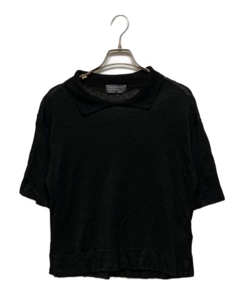 MARGARET HOWELL（マーガレットハウエル）MARGARET HOWELL (マーガレットハウエル) リネンプルオーバーシャツ ブラック サイズ:SIZE 2の古着・服飾アイテム