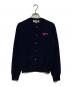 PLAY COMME des GARCONS（プレイコムデギャルソン）の古着「DOUBLE HEART LADIE'S' CARDIGAN」｜ネイビー