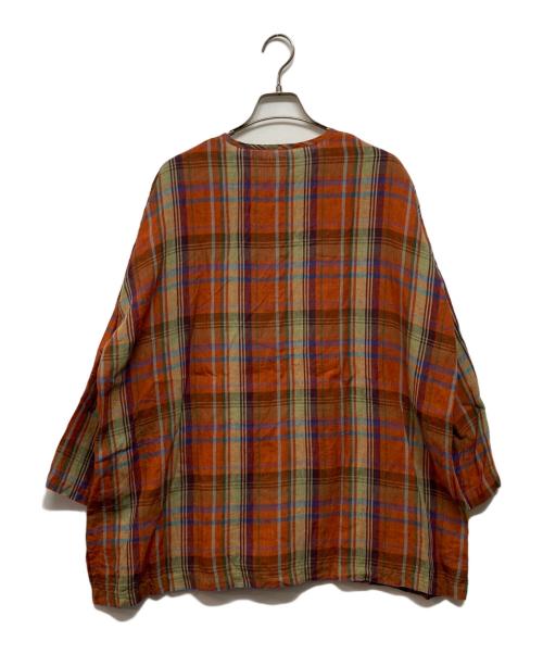 nest Robe（ネストローブ）nest Robe (ネストローブ) リネンブラウス オレンジ サイズ:SIZE Freeの古着・服飾アイテム