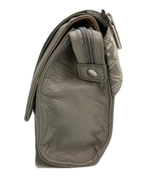 ear PAPILLONNER（イアパピヨネ）ear PAPILLONNER (イアパピヨネ) 柄ワイドテープショルダーバッグ グレーの古着・服飾アイテム