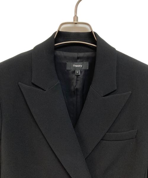 theory（セオリー）theory (セオリー) ダブル6ボタン ロングコート ブラックの古着・服飾アイテム