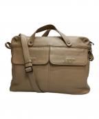 BOTTEGA VENETAボッテガベネタ）の古着「イントレチャートライトカーフブリーフケース」｜ベージュ