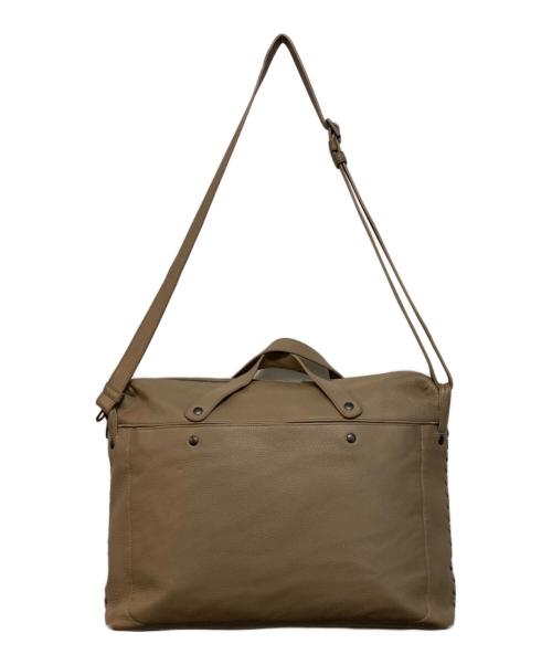 BOTTEGA VENETA（ボッテガベネタ）BOTTEGA VENETA (ボッテガベネタ) イントレチャートライトカーフブリーフケース ベージュの古着・服飾アイテム