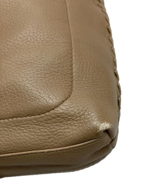 BOTTEGA VENETA（ボッテガベネタ）BOTTEGA VENETA (ボッテガベネタ) イントレチャートライトカーフブリーフケース ベージュの古着・服飾アイテム