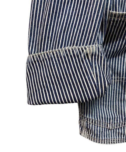 COMME des GARCONS HOMME（コムデギャルソン オム）COMME des GARCONS HOMME (コムデギャルソン オム) ヒッコリーカバーオール ネイビー サイズ:Mの古着・服飾アイテム