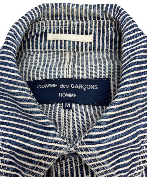 COMME des GARCONS HOMME（コムデギャルソン オム）COMME des GARCONS HOMME (コムデギャルソン オム) ヒッコリーカバーオール ネイビー サイズ:Mの古着・服飾アイテム
