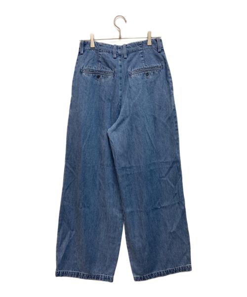 SLOBE IENA（スローブ イエナ）SLOBE IENA (スローブ イエナ) 25SS LEDENIM TUCK TROUSERデニム ブルー サイズ:40 未使用品の古着・服飾アイテム