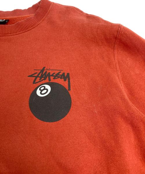 stussy（ステューシー）stussy (ステューシー) 8ボールスウェット レッド サイズ:Mの古着・服飾アイテム