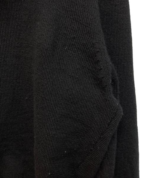 YOHJI YAMAMOTO（ヨウジヤマモト）YOHJI YAMAMOTO (ヨウジヤマモト) マフラードッキングニット ブラック サイズ:Mの古着・服飾アイテム