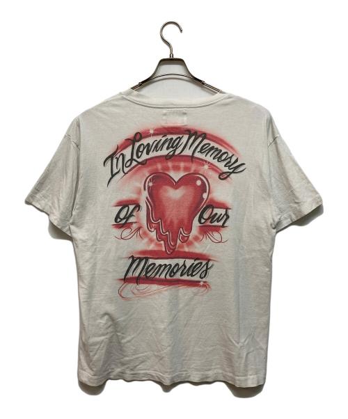 EMOTIONALLY UNAVAILABLE（エモーショナリー・アンアベイラブル）EMOTIONALLY UNAVAILABLE (エモーショナリー・アンアベイラブル) AIRBRUSH MEMORY S/S TEE ホワイト サイズ:Lの古着・服飾アイテム