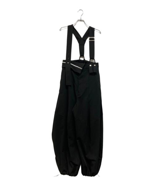 OMMO（オーエムエムオー）OMMO (オーエムエムオー) IRREGULAR PATTERN AIOサロペット ブラック サイズ:Freeの古着・服飾アイテム