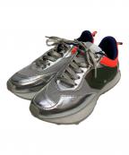 OMMOオーエムエムオー）の古着「メタリック切替スニーカー」｜シルバー