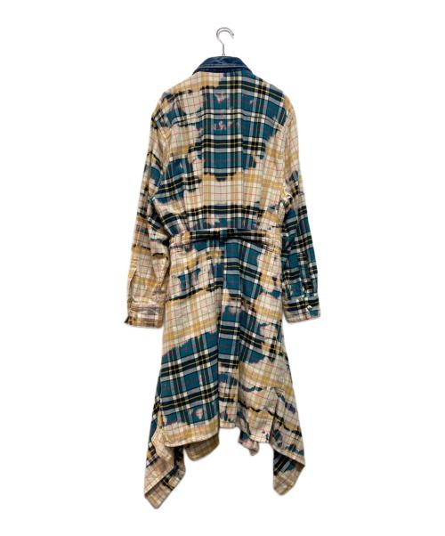 DIESEL（ディーゼル）DIESEL (ディーゼル) D-JANICEチェックシャツワンピース ベージュ×ブルー サイズ:Sの古着・服飾アイテム