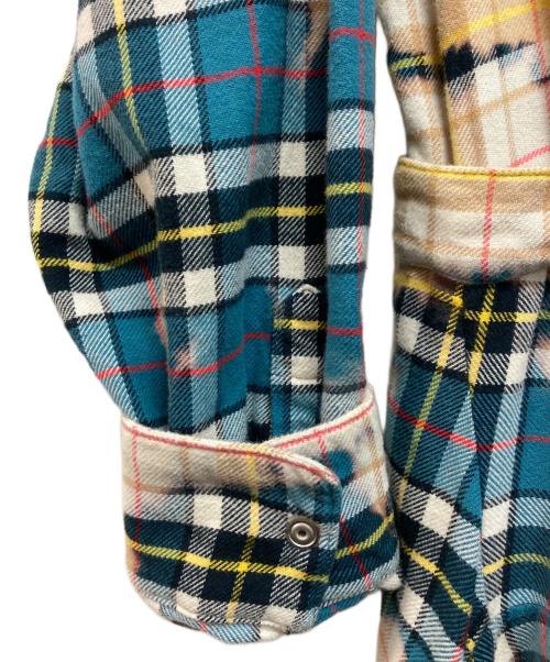 DIESEL（ディーゼル）DIESEL (ディーゼル) D-JANICEチェックシャツワンピース ベージュ×ブルー サイズ:Sの古着・服飾アイテム