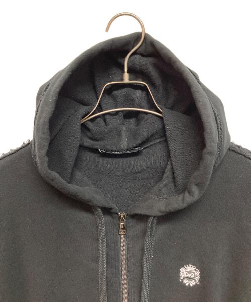 DOLCE & GABBANA（ドルチェ＆ガッバーナ）DOLCE & GABBANA (ドルチェ＆ガッバーナ) ジップパーカー ブラック サイズ:52の古着・服飾アイテム