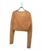 FUMIKA UCHIDAフミカウチダ）の古着「Stretch Taffeta LAYERED CROPPED TOP」｜オレンジ