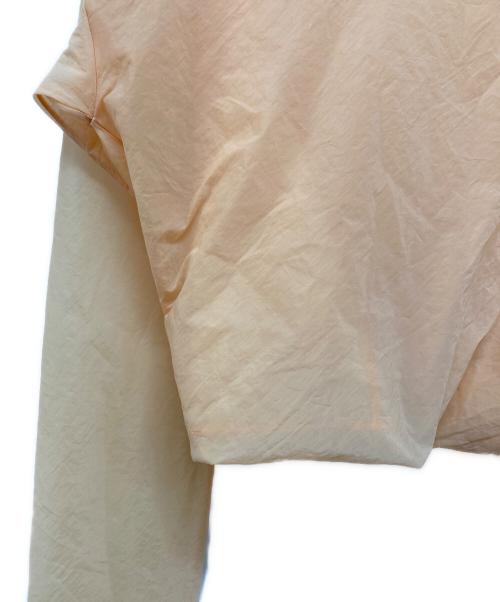 FUMIKA UCHIDA（フミカウチダ）FUMIKA UCHIDA (フミカウチダ) Stretch Taffeta LAYERED CROPPED TOP オレンジ サイズ:Sの古着・服飾アイテム