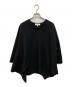 ENFOLD（エンフォルド）の古着「スポンジダブルクロススリットポンチョプルオーバー」｜ブラック