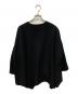 ENFOLD (エンフォルド) スポンジダブルクロススリットポンチョプルオーバー ブラック サイズ:36：9000円