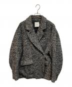 CLANE×SuzuHiroseクラネ×スズヒロセ）の古着「MIX COLOR OVER COAT」｜ブラック