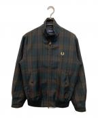 FRED PERRYフレッドペリー）の古着「ハリントンジャケット」｜グリーン×ブラウン