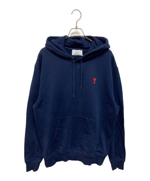 ami（アミ）ami (アミ) 刺繍パーカー ネイビー サイズ:XLの古着・服飾アイテム