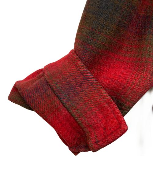 PENDLETON（ペンドルトン）PENDLETON (ペンドルトン) 60s オンブレチェックウールジャケット レッド サイズ:Mの古着・服飾アイテム