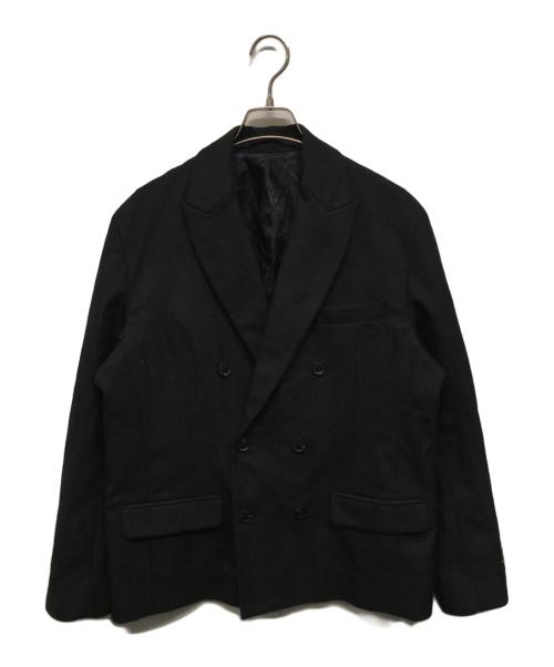 stussy（ステューシー）stussy (ステューシー) STITCH STRIPE DOUBLE-BREASTED BLAZER【スティッチ ストライプ 【ダブルブレステッド ブレザー】 ブラック サイズ:SIZE Ｓの古着・服飾アイテム