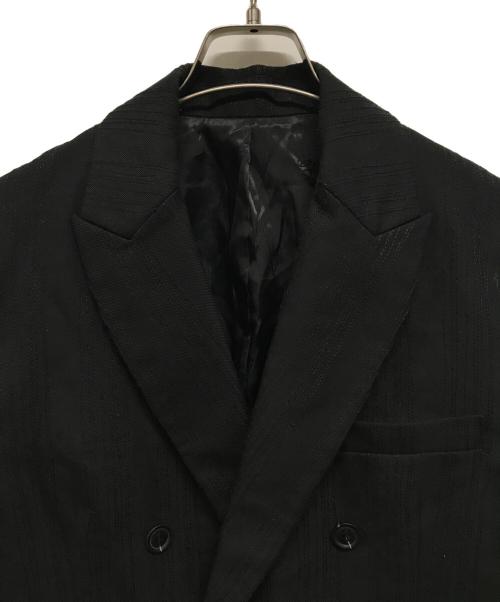 stussy（ステューシー）stussy (ステューシー) STITCH STRIPE DOUBLE-BREASTED BLAZER【スティッチ ストライプ 【ダブルブレステッド ブレザー】 ブラック サイズ:SIZE Ｓの古着・服飾アイテム