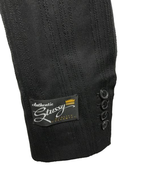 stussy（ステューシー）stussy (ステューシー) STITCH STRIPE DOUBLE-BREASTED BLAZER【スティッチ ストライプ 【ダブルブレステッド ブレザー】 ブラック サイズ:SIZE Ｓの古着・服飾アイテム