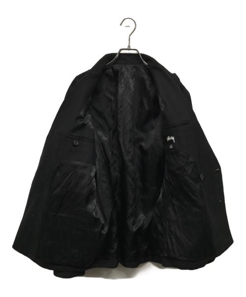 stussy（ステューシー）stussy (ステューシー) STITCH STRIPE DOUBLE-BREASTED BLAZER【スティッチ ストライプ 【ダブルブレステッド ブレザー】 ブラック サイズ:SIZE Ｓの古着・服飾アイテム