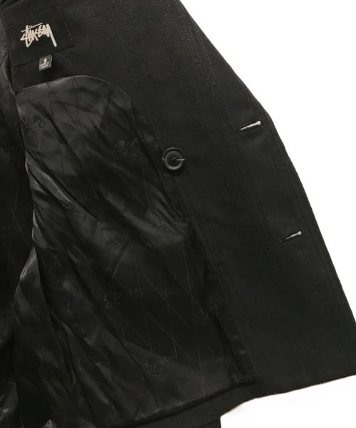 stussy（ステューシー）stussy (ステューシー) STITCH STRIPE DOUBLE-BREASTED BLAZER【スティッチ ストライプ 【ダブルブレステッド ブレザー】 ブラック サイズ:SIZE Ｓの古着・服飾アイテム