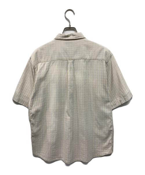 stussy（ステューシー）stussy (ステューシー) 半袖チェックシャツ ベージュ サイズ:Mの古着・服飾アイテム