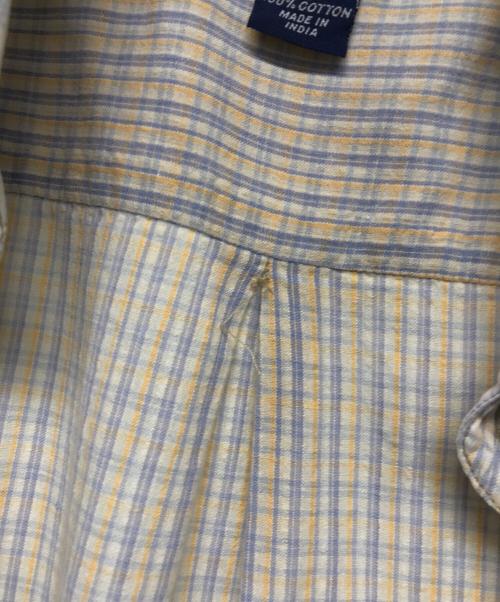 stussy（ステューシー）stussy (ステューシー) 半袖チェックシャツ ベージュ サイズ:Mの古着・服飾アイテム