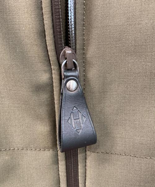 HERMES（エルメス）HERMES (エルメス) レザー切替ダウンベスト カーキ×ブラック サイズ:SIZE 36の古着・服飾アイテム