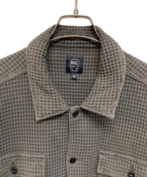 BRAIN DEAD（ブレインデッド）BRAIN DEAD (ブレインデッド) ワッフルシャツジャケット ブラウン サイズ:Lの古着・服飾アイテム