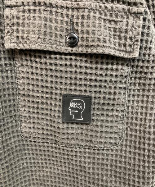 BRAIN DEAD（ブレインデッド）BRAIN DEAD (ブレインデッド) ワッフルシャツジャケット ブラウン サイズ:Lの古着・服飾アイテム