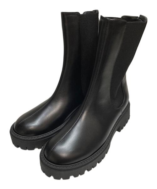 DHYANA（ディアーナ）DHYANA (ディアーナ) バックファスナーチェルシーブーツ ブラック サイズ:23 1/2の古着・服飾アイテム