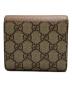 GUCCI (グッチ) ダブルG バイカラー ミディアム ウォレット ブラウン×ピンク：23000円