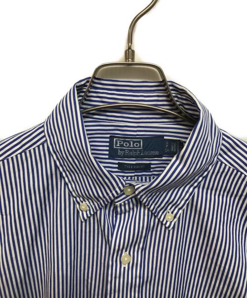 POLO RALPH LAUREN（ポロ・ラルフローレン）POLO RALPH LAUREN (ポロ・ラルフローレン) ストライプシャツ ホワイト×ブルー サイズ:Sの古着・服飾アイテム