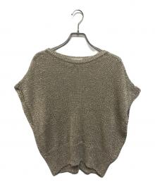 La boutique BonBon（ラブティックボンボン）の古着「ラメ天竺針抜きフレンチニット」｜シルバー