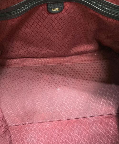 GUCCI（グッチ）GUCCI (グッチ) ホースビット レザーボストンバッグ ブラックの古着・服飾アイテム